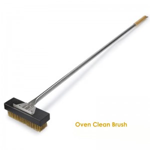 Délka 53 palce mědi Bristle Pizza Grill Cleaning Brush pro pizzu grilu BBQ